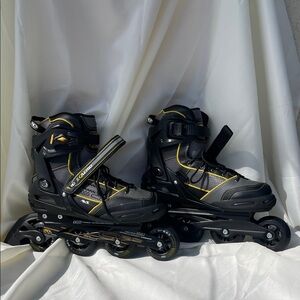 Lancer Black and Yellow Men's Athletic Inline Skates